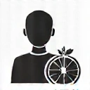 Icono de consulta personalizada representando una persona y un gráfico.